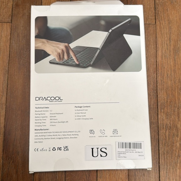 DRACOOL Magnetic & Detachable IPad Keyboard Case, sealed in box - Picture 2 of 2